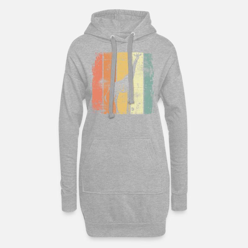 Giraffe - Hoodie-Kleid - Grau meliert