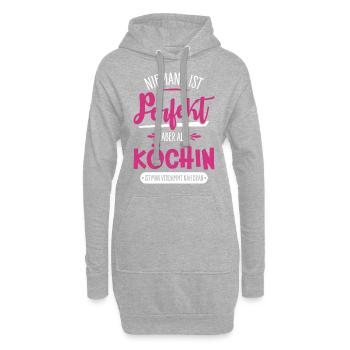 Köchin - Hoodie-Kleid - Grau meliert - Vorne