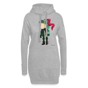 Ritter Burg Königreich Prinzessin Drache Geschenk - Hoodie-Kleid - Grau meliert - Vorne