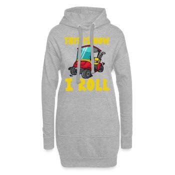 THIS IS HOW I ROLL Golf Cart Golf golf joueurs - Sweat-shirt à capuche long Femme - gris chiné - Devant