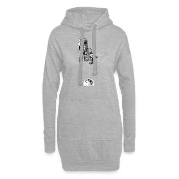 ASTRONAUT VACUUM CLEANER - Sweat-shirt à capuche long Femme - gris chiné - Devant