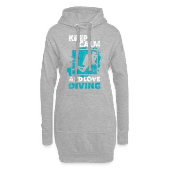 Diver - Hoodie Dress - heather grey - Front