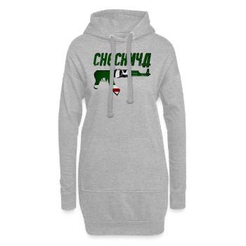 Chechnya AK 47 chechen fighter - Hoodie-Kleid - Grau meliert - Vorne