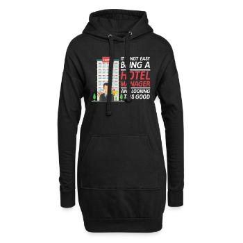 Hotelbesitzer Geschäftsführer Inhaber Hotelmanager - Hoodie-Kleid - Schwarz - Vorne