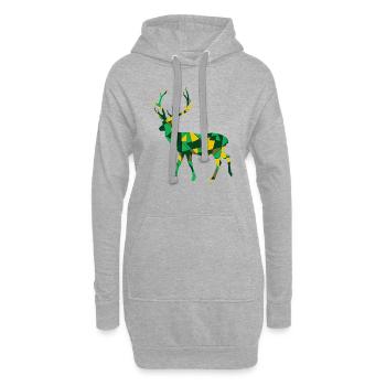 Hirsch - Hoodie-Kleid - Grau meliert - Vorne