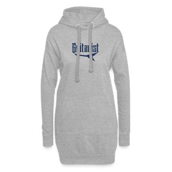 Guitare électrique - Sweat-shirt à capuche long Femme - gris chiné - Devant