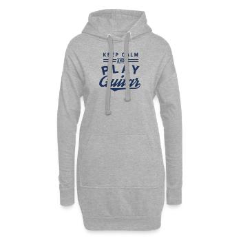 Guitare Guitare guitare guitare - Sweat-shirt à capuche long Femme - gris chiné - Devant