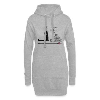 nicht alle engel haben flügel katzen schon - Hoodie-Kleid - Grau meliert - Vorne