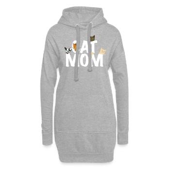 Cat Mom - Katze Katzen Kater Mutter Besitzerin - Hoodie-Kleid - Grau meliert - Vorne