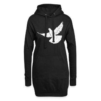 Taube - Hoodie-Kleid - Schwarz - Vorne