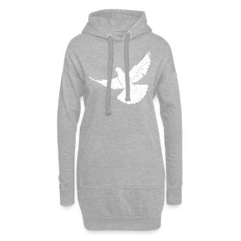 Pigeon - Sweat-shirt à capuche long Femme - gris chiné - Devant