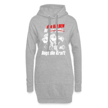 Tuning Auto Tuner Turbo Driften Kolben PS Geschenk - Hoodie-Kleid - Grau meliert - Vorne