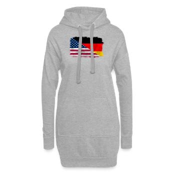 Les Etats-Unis et l'Allemagne signalent une amitié - Sweat-shirt à capuche long Femme - gris chiné - Devant