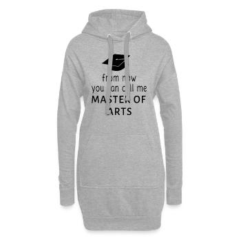 Master of Arts - Hoodie-Kleid - Grau meliert - Vorne