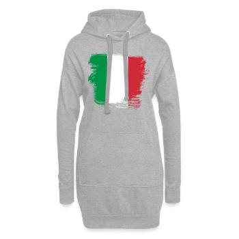 Italien Flagge - Hoodie-Kleid - Grau meliert - Vorne