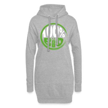 Umwelt Bio - Hoodie-Kleid - Grau meliert - Vorne