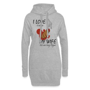Zigarre - Hoodie-Kleid - Grau meliert - Vorne