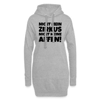 NICHT MEIN ZIRKUS NICHT MEINE AFFEN! - Hoodie-Kleid - Grau meliert - Vorne