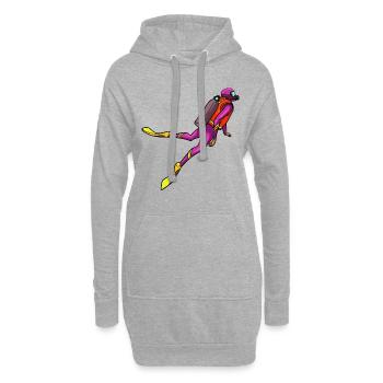 Plongée Plongée Plongée Sporttaur Cadeau - Sweat-shirt à capuche long Femme - gris chiné - Devant