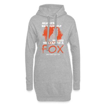Fuchs - Hoodie-Kleid - Grau meliert - Vorne