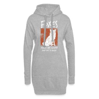 Fuchs - Hoodie-Kleid - Grau meliert - Vorne