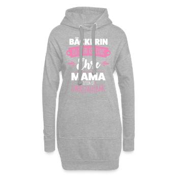 Boulanger maman - Sweat-shirt à capuche long Femme - gris chiné - Devant