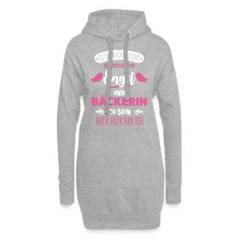 Pâtissière Boulanger - Sweat-shirt à capuche long Femme - gris chiné - Devant