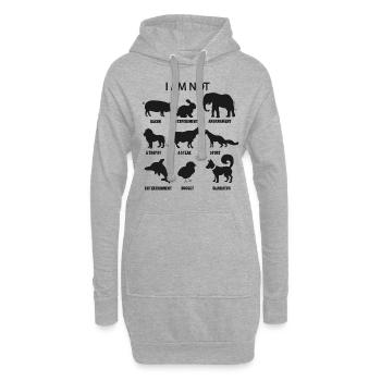 Tierschützer - Hoodie-Kleid - Grau meliert - Vorne