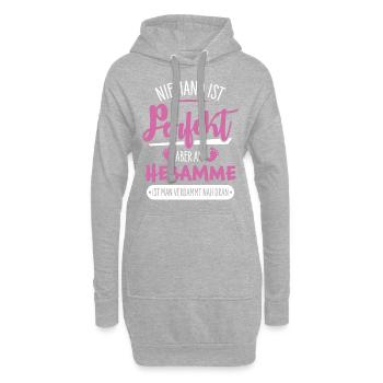 Sage-femme - Sweat-shirt à capuche long Femme - gris chiné - Devant