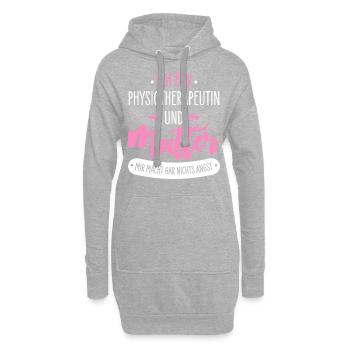 Physiotherapeutin Mutter - Hoodie-Kleid - Grau meliert - Vorne