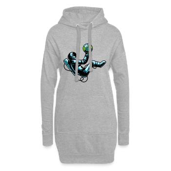 Astronaute Spaceman Space Astro Galaxy Space - Sweat-shirt à capuche long Femme - gris chiné - Devant