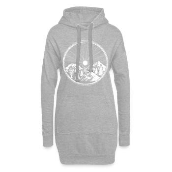 Cyclisme Paysage Montagnes Nature VTT Motif - Sweat-shirt à capuche long Femme - gris chiné - Devant