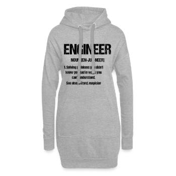 Ingenieur Zauberer Magier Geschenke für Ingenieure - Hoodie-Kleid - Grau meliert - Vorne