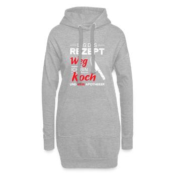 Rezept Koch Apotheker Lustiger Spruch Kochkunst - Hoodie-Kleid - Grau meliert - Vorne