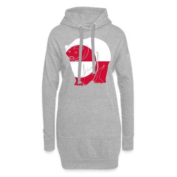 Groenland - Sweat-shirt à capuche long Femme - gris chiné - Devant