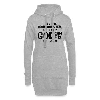 Utilisateurs de l’informatique - Sweat-shirt à capuche long Femme - gris chiné - Devant