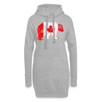Kanada Flagge - Hoodie-Kleid - Grau meliert - Vorne