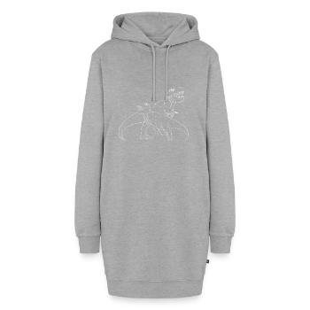 T-REX - Thyrannosaurus Rex - Sweat-shirt à capuche long Femme - gris chiné - Devant