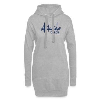 Aikidoka Kämpfer Aikido Kampfkunst Kampfsport - Hoodie-Kleid - Grau meliert - Vorne