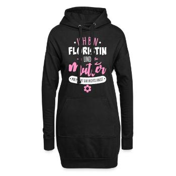 Floristin Mutter - Hoodie-Kleid - Schwarz - Vorne