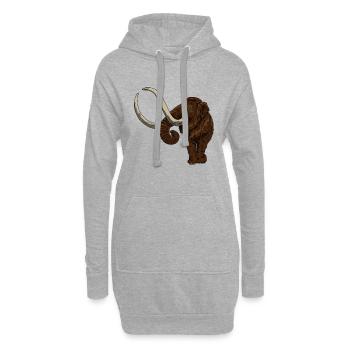 Mammouth de Ice Age Idée cadeau pour disparu - Sweat-shirt à capuche long Femme - gris chiné - Devant