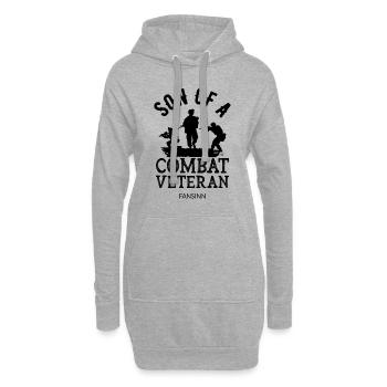 Veteran Soldat Krieg Frieden Amerika Geschenk Held - Hoodie-Kleid - Grau meliert - Vorne