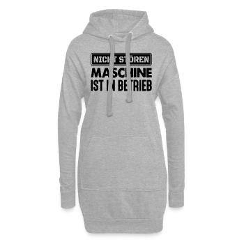 Nicht stören Maschine Geschenk Handwerker Arbeiter - Hoodie-Kleid - Grau meliert - Vorne