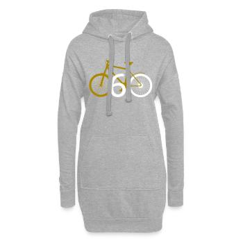 60 60. sechzig Geburtstag Fahrrad Geschenk - Hoodie-Kleid - Grau meliert - Vorne
