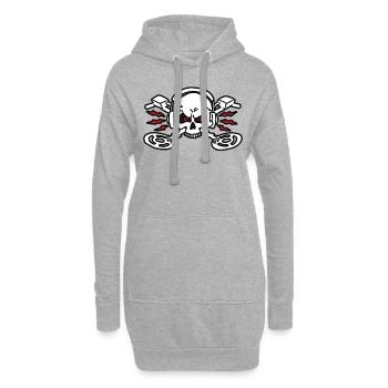 TREAUSRE HUNTER METAL DETECTOR SKULL - Hoodie-Kleid - Grau meliert - Vorne