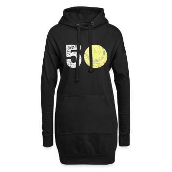 50. fünfzigster Geburtstag Tennis Geschenk - Hoodie-Kleid - Schwarz - Vorne