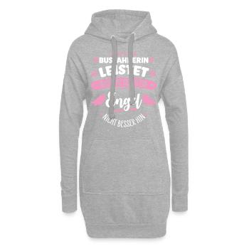 Busfahrerin - Hoodie-Kleid - Grau meliert - Vorne