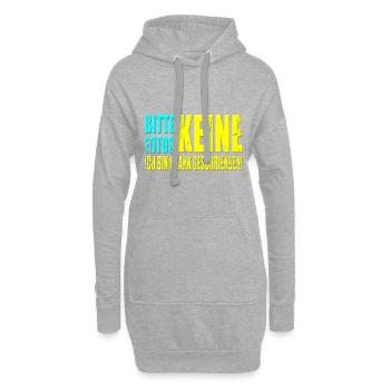Bitte keine Fotos Ich bin Krank geschrieben - Hoodie-Kleid - Grau meliert - Vorne