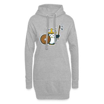 Wikinger Geschenk Wikinger Kawaii Wikinger Helm - Hoodie-Kleid - Grau meliert - Vorne