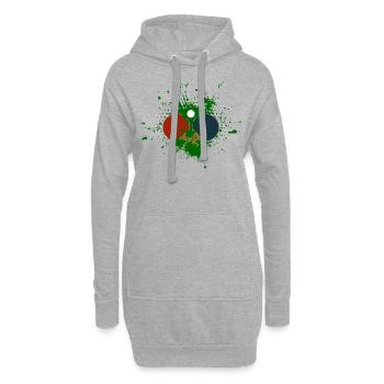 Ping-pong - Sweat-shirt à capuche long Femme - gris chiné - Devant